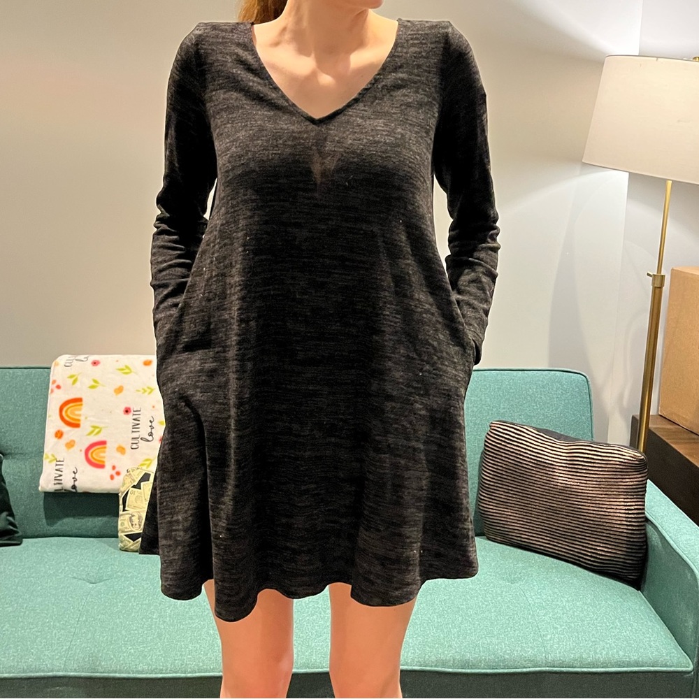 Lace up back pocket dress